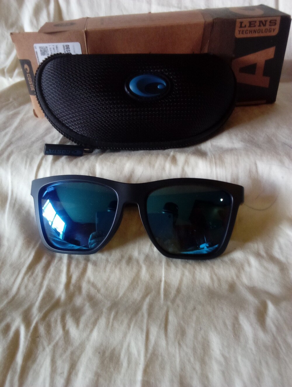 Costa Panga II 6S9122 912206 Matte Black Blue Mirror Sunglasses